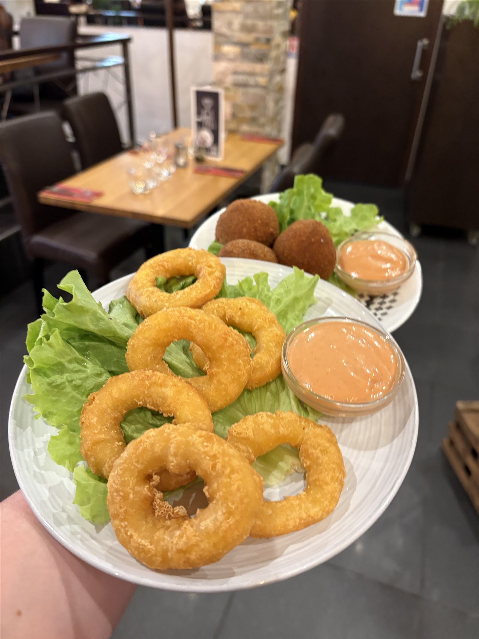 Calamars et arancini La Mezza Luna