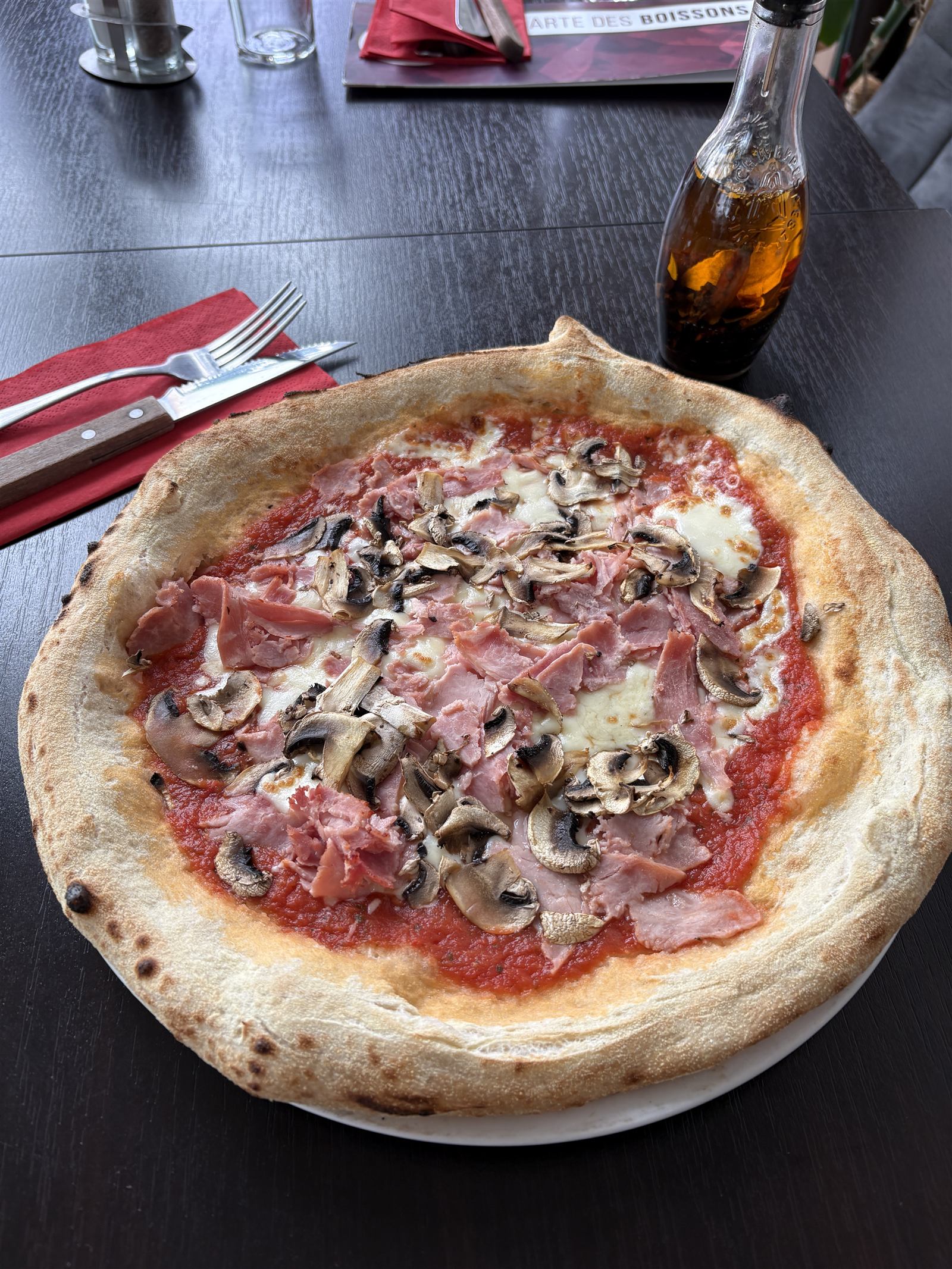 Pizza 4 Saisons maison La Mezza Luna Clamart
